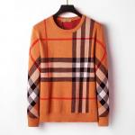 homme burberry pulls gilets orange left grid